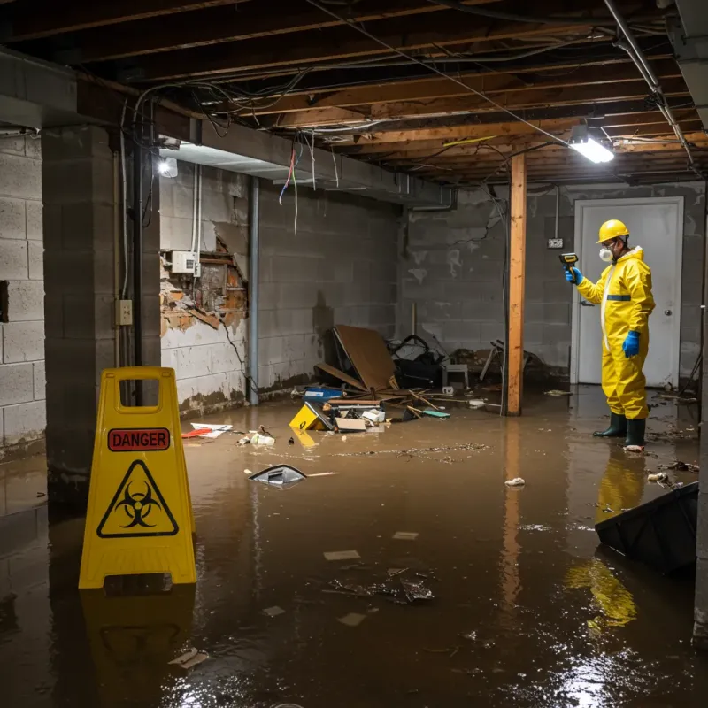 Flooded Basement Electrical Hazard in Wacousta, MI Property